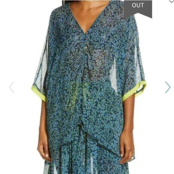 New Free People Intimately Sleepin In Sheer Shirt/Swim Cover Up - Picture 1 of 15